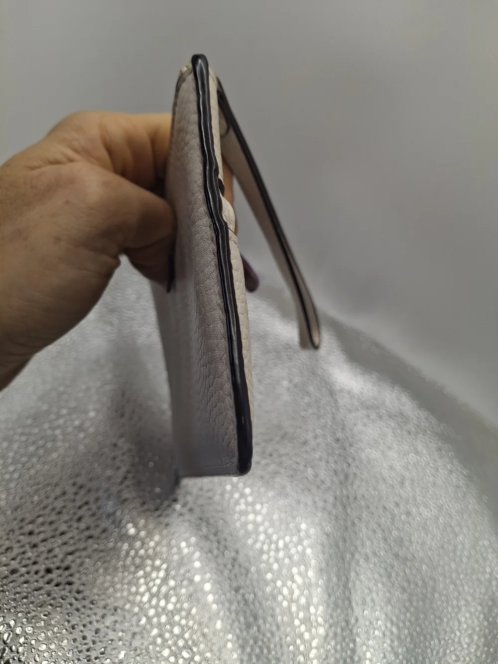 Kate Spade Cream Wristlet Clutch with Front Zip Pocket